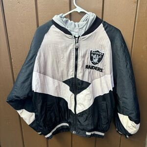 vintage Mighty-Mac NFL Play Football  oakland raiders jacket mens medium